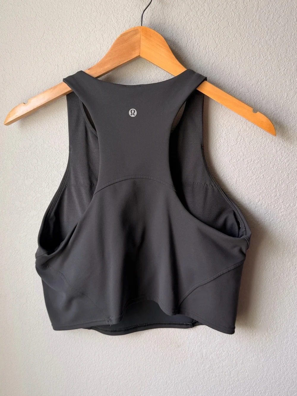 lululemon athletica Black Athletic Crop Razor Back Tank Top
